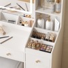 5 Drawers Makeup Vanity Table with Storage Chair - 4 of 4