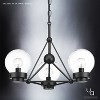 Urban Ambiance Luxury Contemporary Ceiling Fixture,  14"H x 19.625"W,  Midnight Black Finish, UHP2705 - 4 of 4