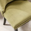 NicBex Farmhouse Velvet Dining Chairs Set of 2, Tufted Upholstery with Nailhead Trim & Solid Wood Legs, Table Side Accent Chairs - 2 of 4