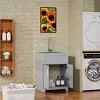 ChicFurnit Bathroom Storage Cabinets Bathroom Floor Storage Cabinet Functional Bathroom Cabinet with Drawer for Bathroom, Gray, 23.7"*18.3"*34" - 2 of 4