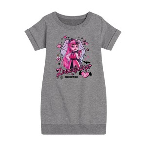 - Mattel - Draculaura Spider Webs Graphic Short Sleeve Fleece Dress - 1 of 4