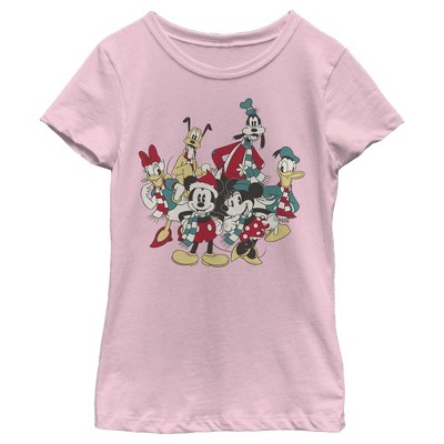 Girl's Mickey & Friends The Gangs Together For Holiday T-Shirt