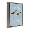 Stupell Industries Better Together Coastal Sandpipers Floating Frame Canvas Art, Brown, 25" x 25" - 2 of 4