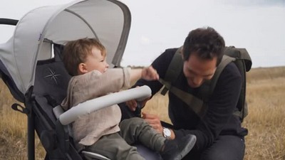 Black All-Terrain Jogging Stroller with Adjustable Handle