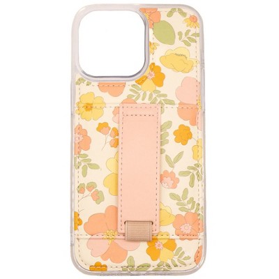 Walli Cases Boho Blossoms Phone Case with Wallet and Finger Strap