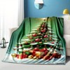 Lomsoe Christmas Tree with Christmas Gifts Print Flannel Blanket - All Seasons Soft Cozy Warm Throw Blanket for Bed, Napping, Camping, Travel, Office - 3 of 4