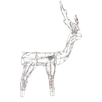 Northlight 48-Inch Lighted White Standing Reindeer Animated Outdoor Christmas Decoration