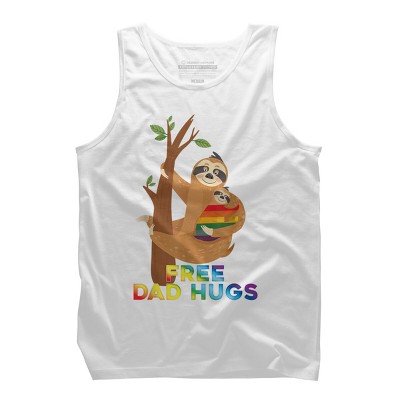 Adult Design By Humans Free Dad Hugs Rainbow Sloth Pride By KangThien Tank Top