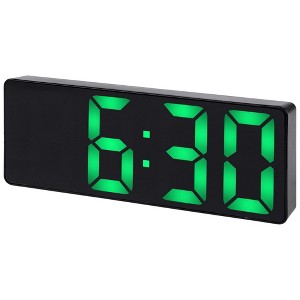 REGALWOVEN Small Digital Corded Dimmable Electric Alarm Clock 6.3 x 2.4 x 1 Inches - 1 of 4