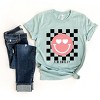 Simply Sage Market S.W.Smiley Valentines Pink Smiley Short Sleeve Tee - 3 of 4
