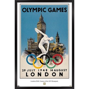 Trends International Team USA - London 1948. Games of the XIV Olympiad. Framed Wall Poster Prints - 1 of 4