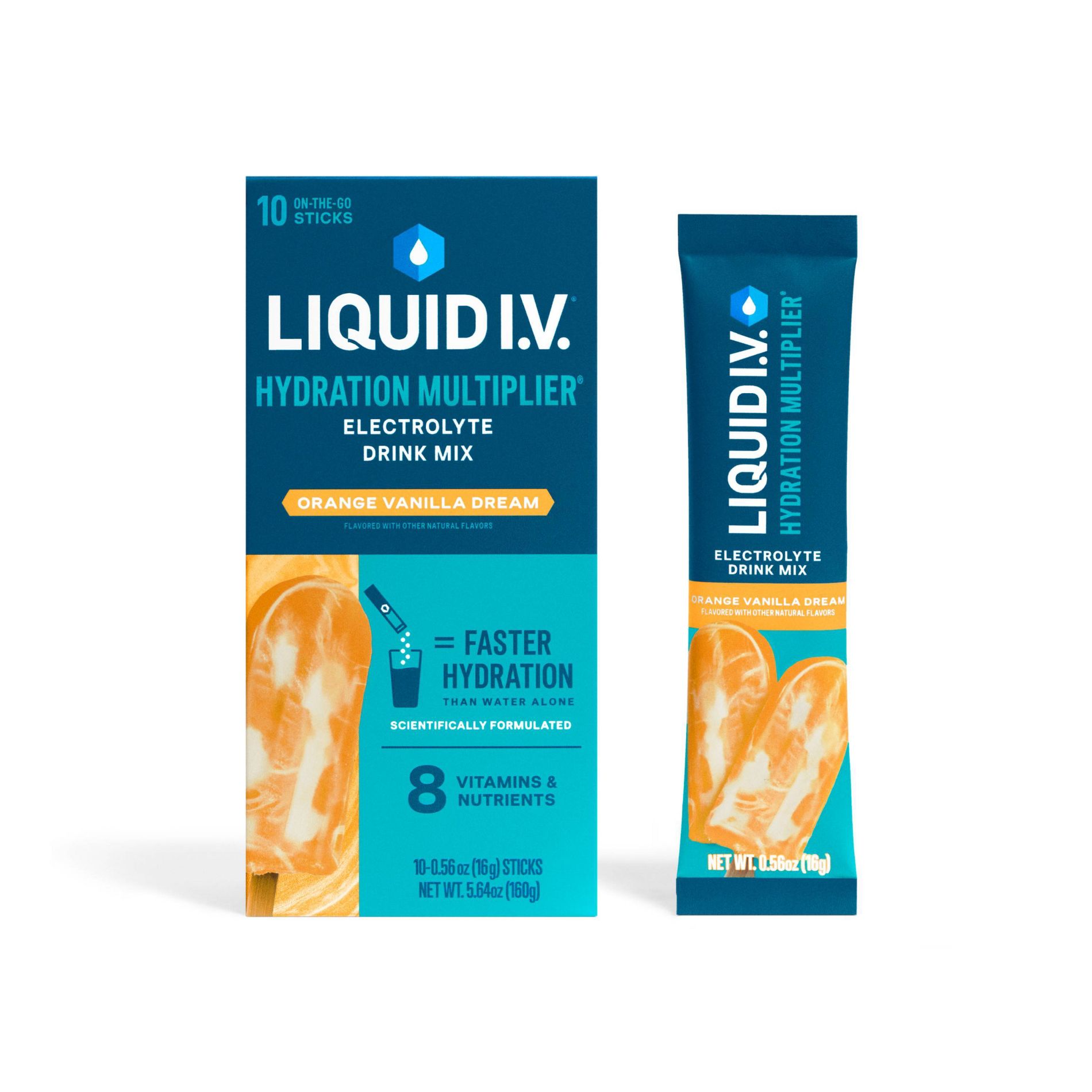 Liquid I.V. Hydration Multiplier Electrolyte Drink Mix Powder - Orange Vanilla Dream - 5.6oz/10ct