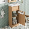 MAYEERTY 15.75" Bathroom Vanity with Sink, MDF Bathroom Cabinet with Adjustable Shelf and Door, for Small Spaces - 2 of 4