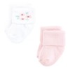 Hudson Baby Infant Girl Cotton Rich Newborn and Terry Socks, Tiny Flowers - image 4 of 4