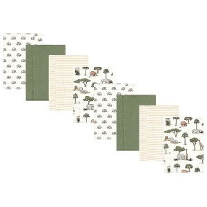 Hudson Baby Boys Cotton Poly Flannel Burp Cloths 8-Pack, One Size - 1 of 4
