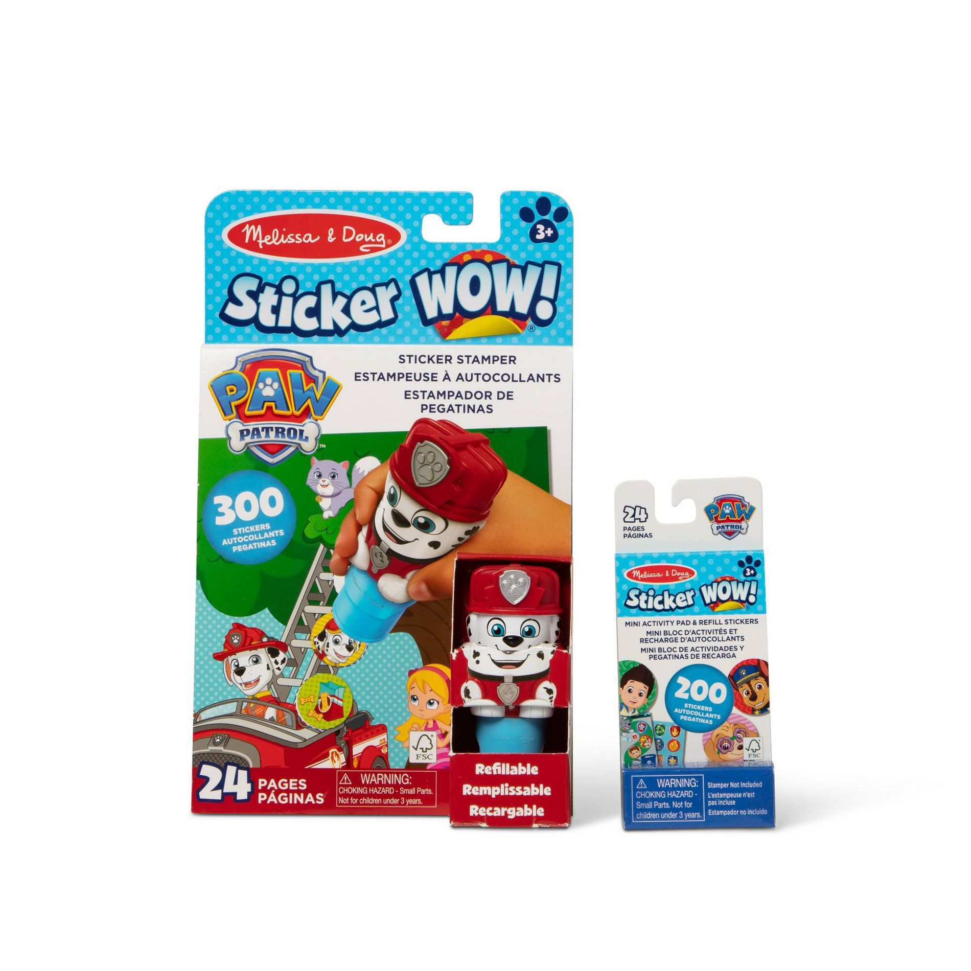Melissa & Doug Sticker WOW! Marshall Bundle: PAW Patrol Animal Theme, 500 Stickers, 24 Sheets