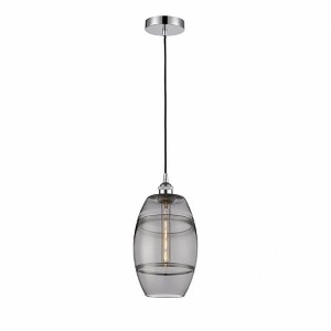 Vaz - 1 Light Cord Hung Mini Pendant In Industrial Style-9.88 Inches Tall and 8 Inches Wide - 1 of 1