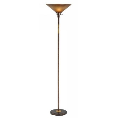 72" 3-way Metal SOHO Floor Torchiere Lamp Rust Finish- Cal Lighting