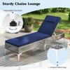 Tangkula Set Of 2 Patio Chaise Lounge Chair PE Wicker Reclining Sun Lounger with 6-Level Adjustable Backrest Removable Cushion & Headrest Outdoor - 2 of 4