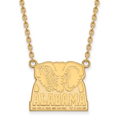 Black Bow Jewelry 10k Yellow Gold Alabama Crimson Tide NCAA Necklace 18 Inch