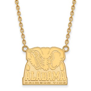 Black Bow Jewelry 10k Yellow Gold Alabama Crimson Tide NCAA Necklace 18 Inch - 1 of 4