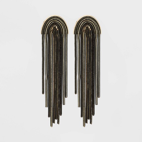 SUGARFIX by BaubleBar Chain Fringe Statement Earrings - image 1 of 2