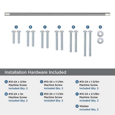 Polished Nickel and Stainless Steel 24-inch Modern Appliance Pull