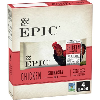 EPIC Chicken Sriracha Nutrition Bar - 6oz 4ct