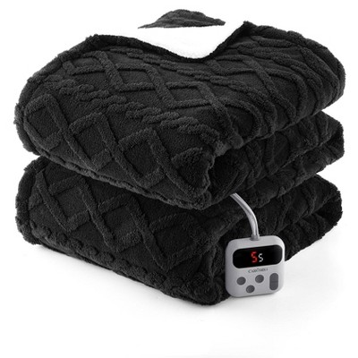Heated Throw Blanket - Thick Soft Washable Electric Blanket with 10 Heat Settings, Washable Fast Heating Blanket Throw,  Sofa and Bed