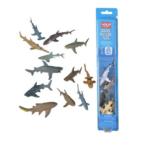 Wild Republic Nature Tube Shark Figurines, 12 Pieces - 1 of 1