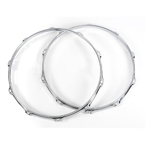 DW 10 Lug True Hoop Batter and Snare Side Pair 14 in. Chrome - 1 of 1