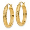 Black Bow Jewelry 3.5mm, 14k Yellow Gold Diamond-cut Hoops, 22mm (7/8 Inch) - 2 of 4