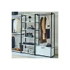 HomeStock Fiona White Freestanding Walk in Wood Closet System with Metal Frame - 2 of 4