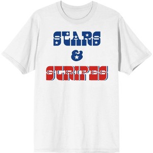 Americana Stars & Stripes Men's White T-Shirt - 1 of 3