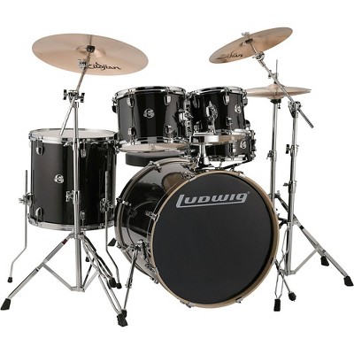 Ludwig Element Evolution 5-piece Drum Set with 22 in. Bass Drum and Zildjian "I" Series Cymbals Black Sparkle