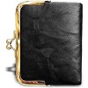 BEAFUP Womens Wallet,Ladies Vintage Leather Bifold Wallet with Zipper & Kiss Lock - Compact Coin Purse for Daily Use,Travel,and Shopping - 4 of 4
