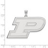 Black Bow Jewelry 10k White Gold Purdue Boilermakers NCAA Extra Large Pendant - 2 of 3