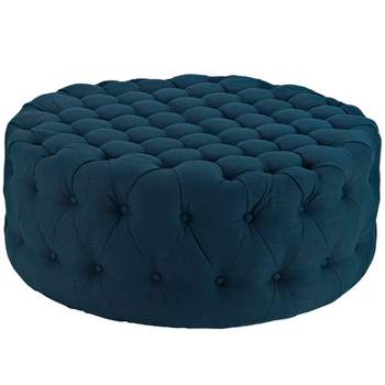Amour Upholstered Fabric Ottoman Azure - Modway