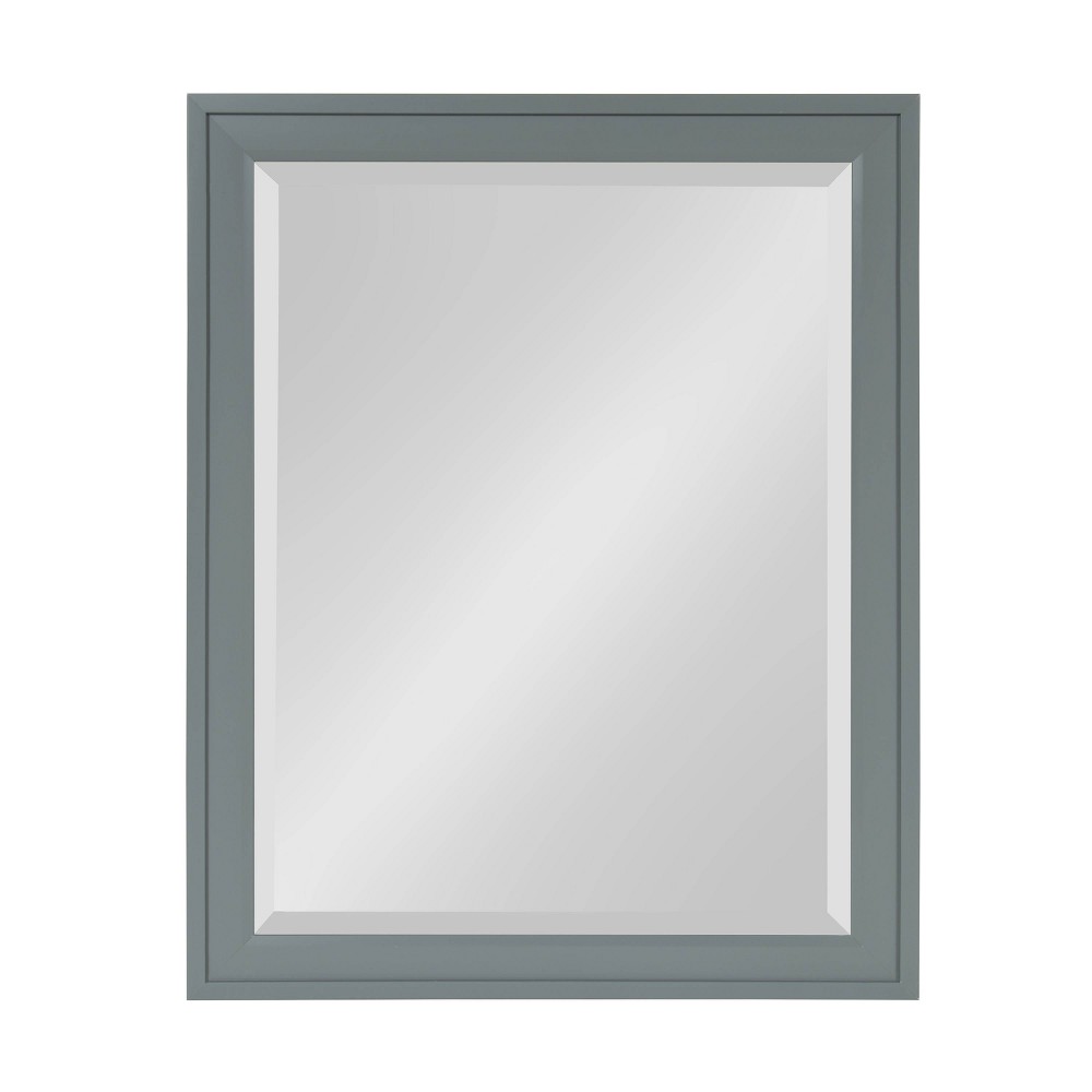 Photos - Wall Mirror 21.5" x 27.5" Bosc Rectangle  Gray - DesignOvation