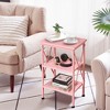 VECELO Modern X-Design Nightstand, End/Side Table with 3 Storage Shelves for Bedroom or Living Room - 4 of 4