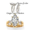Nicole Wedding Ring Set for Women Marquise Baguette Cz Engagement Ring and Band by Ginger Lyne - 3 of 4