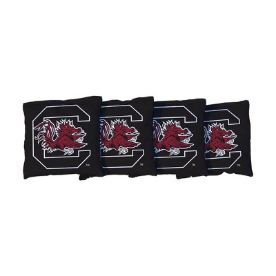 NCAA South Carolina Gamecocks Corn-Filled Cornhole Bags Black - 4pk