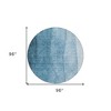 Denim Blue And Navy Blue Ombre Washable Indoor Outdoor Area Rug - 3 of 4