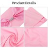 Unique Bargains Chair Sashes Bow Stretch Chair Cover Band with Buckle Slider 13.78"x5.91" Pink 10 Pcs - 3 of 4