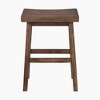 26" Counter Height Barstool Hardwood Brown - Alaterre Furniture: Reclaimed Wood, Metal Legs, Square Seat - 2 of 4