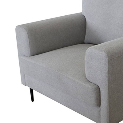 Kyrene 41" Light Gray Linen Wood Accent Chair
