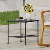Patio Iron Side Table, Outdoor Small Square End Table, Modern Metal Sofa Side Table, Accent Coffee End Table With Metal Legs - 3 of 4