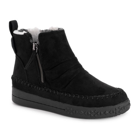 Muk Luks Women s Street Richmond Booties Black 6 Target
