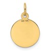 Black Bow Jewelry 14k Yellow Gold Happy Anniversary Circle Charm or Pendant, 13mm - 3 of 4