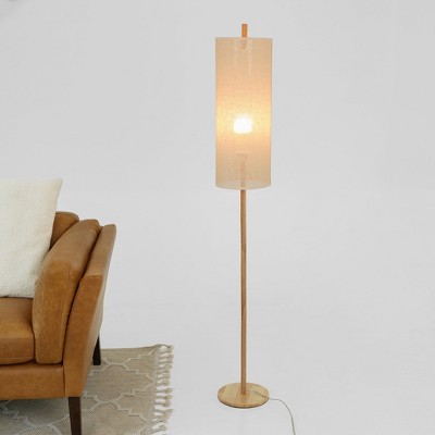 VYNXARIA Height Floor Lamp, Modern Standing Light for Living Room, Bedroom,Study Area Lighting,Oak and Natural